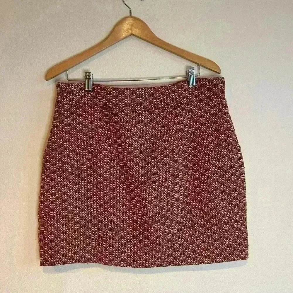 INC Jeannie Mai x Collab Davenport‎ Pocket tweed Skirt size 14